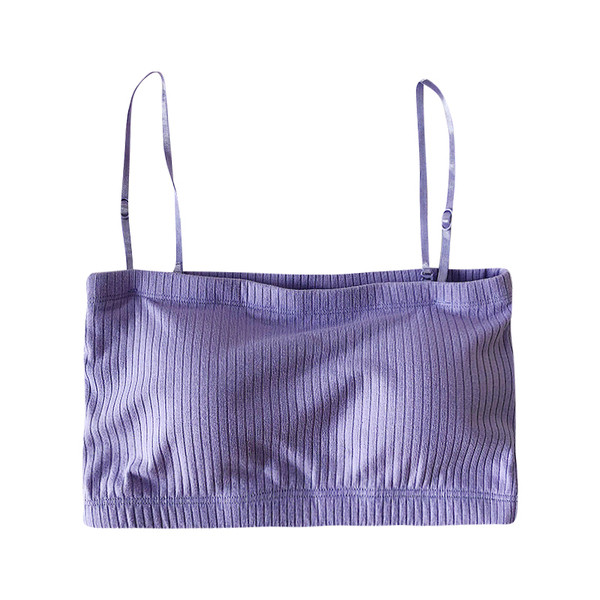 Късо дамско бюстие с тънки презрамки