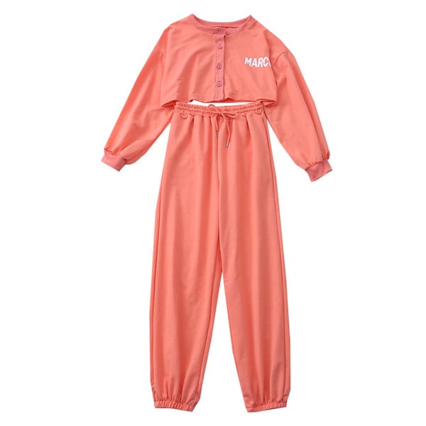 Спортен дамски комплект от две части панталон + блуза