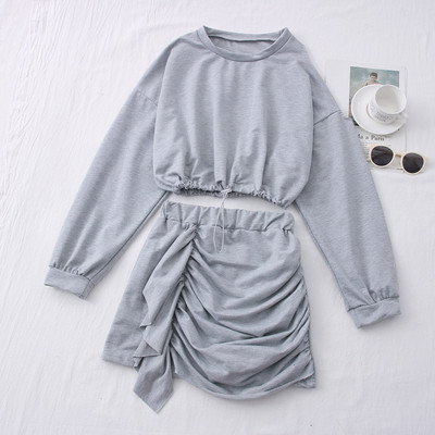 Ежедневен дамски комплект от блуза и пола