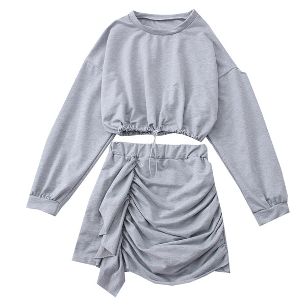 Ежедневен дамски комплект от блуза и пола