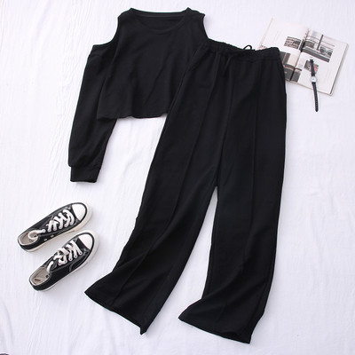 Нов модел дамски комплект от две части панталон+блуза