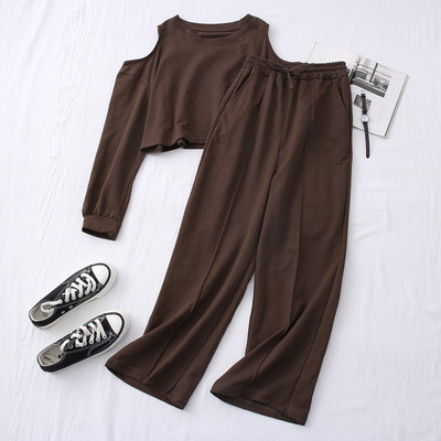 Нов модел дамски комплект от две части панталон+блуза