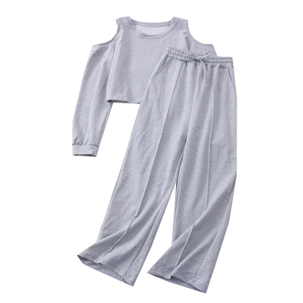 Нов модел дамски комплект от две части панталон+блуза