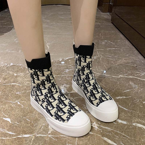 Ежедневни дамски боти с надписи 