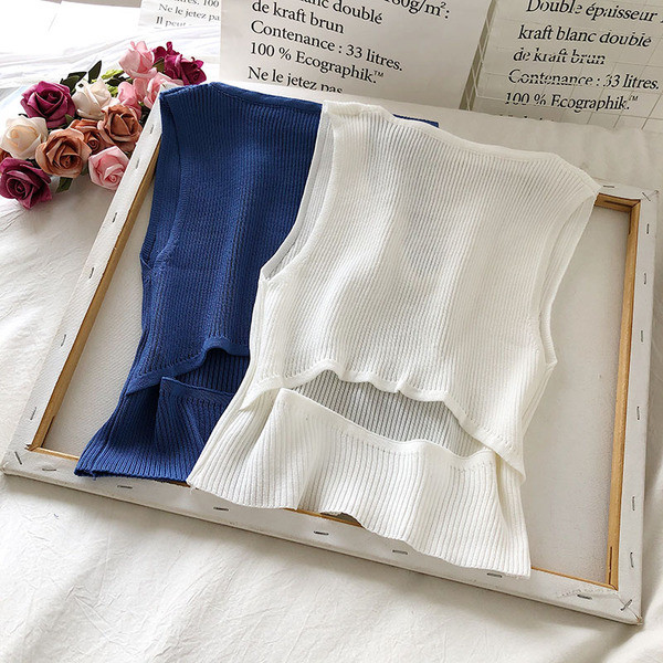 Дамски ежедневен потник с обло деколте