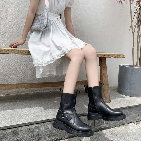 Дамски есенно-зимни боти от еко кожа 