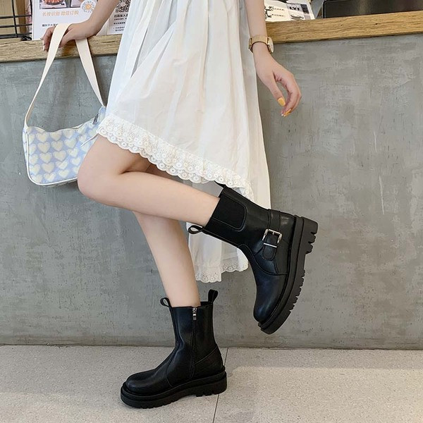 Дамски есенно-зимни боти от еко кожа 