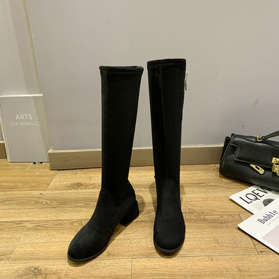 Дамски модерни  черни ботуши -два модела