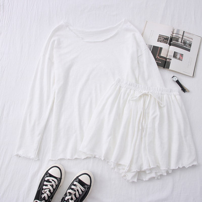 Ежедневен дамски комплект къси панталони + блуза