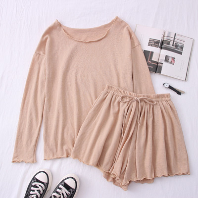 Ежедневен дамски комплект къси панталони + блуза