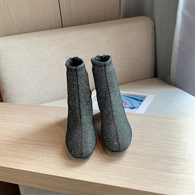 Стилни дамски боти с лъскави частици и камъни