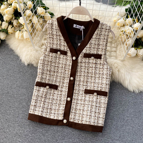 Ретро дамски комплект от рокля и елек