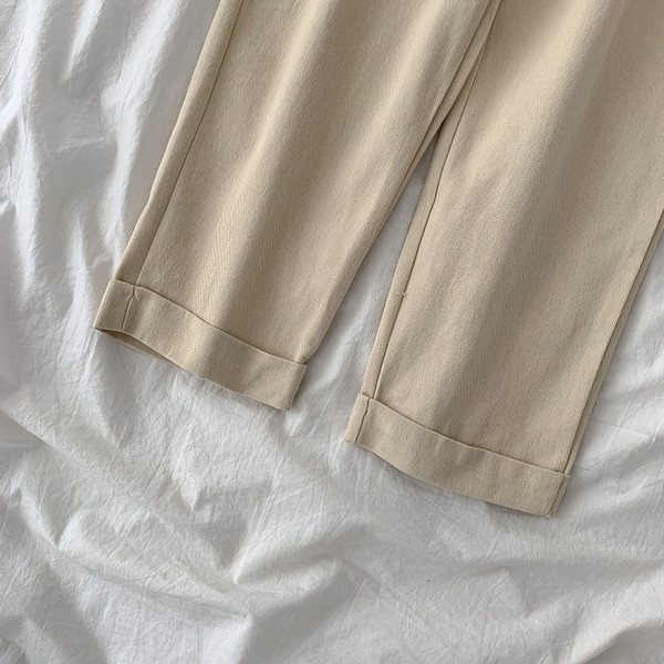 Ежедневен дамски панталон с еластична талия и копче