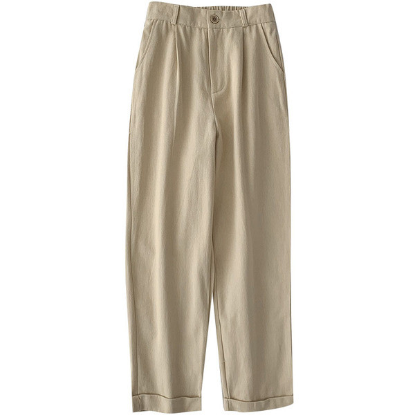 Ежедневен дамски панталон с еластична талия и копче