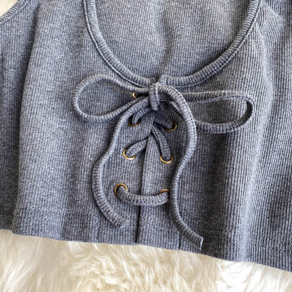 Модерен дамски потник с връзки 