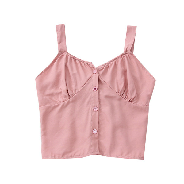 Дамски потник с копчета и широки презрамки 