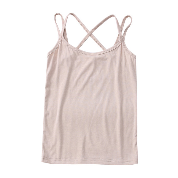 Ежедневен дамски потник с тънки презрамки и обло деколте