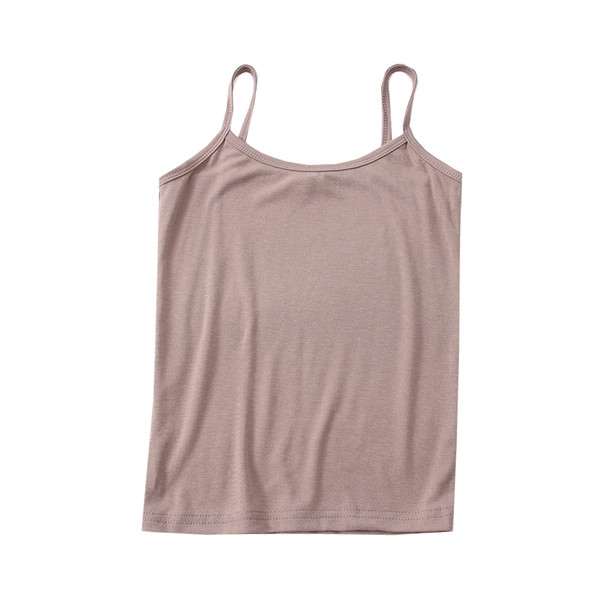 Дамски потник с овално деколте и тънки презрамки