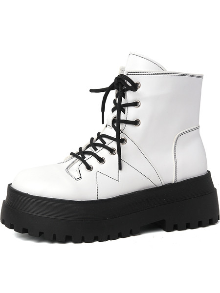 Дамски ежедневни боти с груба подметка и връзки