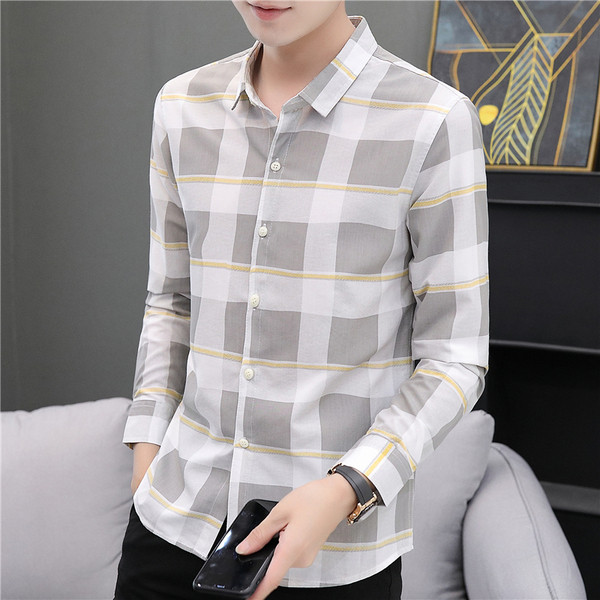 Нов модел карирана риза с дълги ръкави