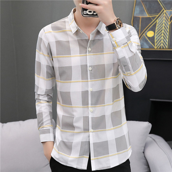 Нов модел карирана риза с дълги ръкави