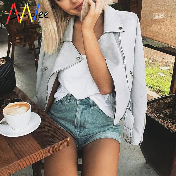 Модерно късо яке тип рокерско от еко кожа