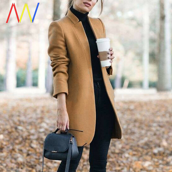 Елегантно есенно палто - големи размери