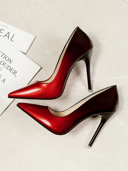 Elegantne dvobojne ženske cipele na visoku petu clean model