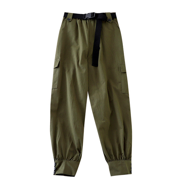 Ležerne ženske hlače s džepovima sa strane i remenom