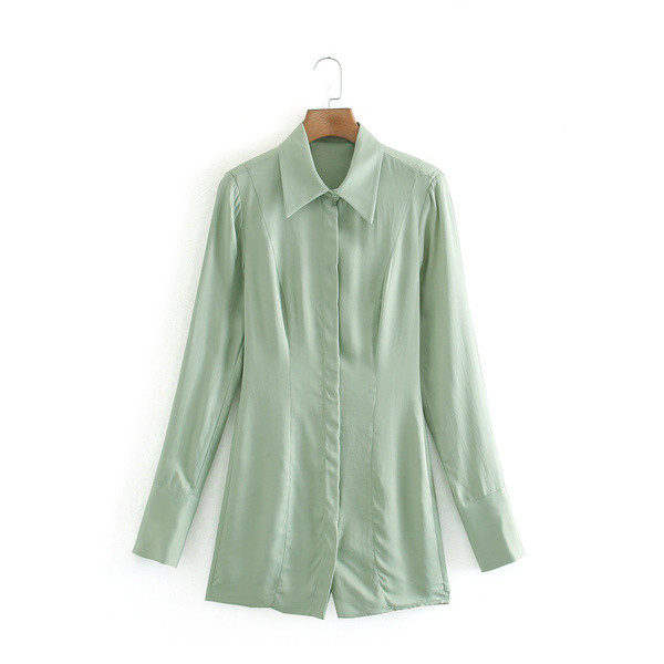 Moderna duga ženska košulja sa klasičnom kragnom