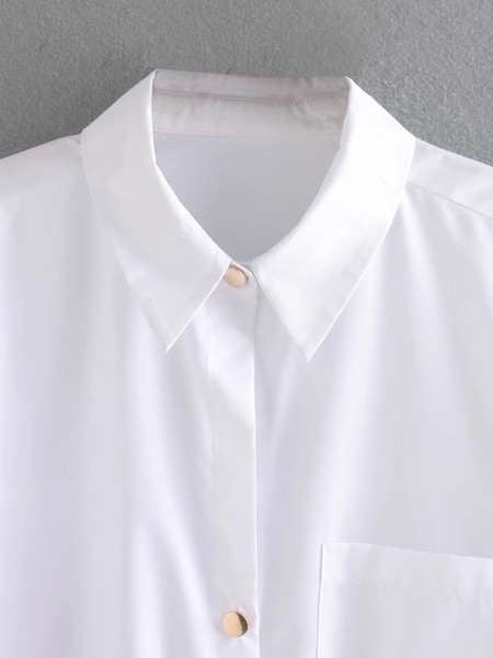 Novi model ženske duge košulje sa džepom