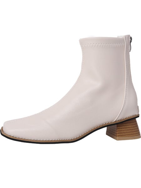 Ženske čizme od eko kože sa petom debljine 4 cm