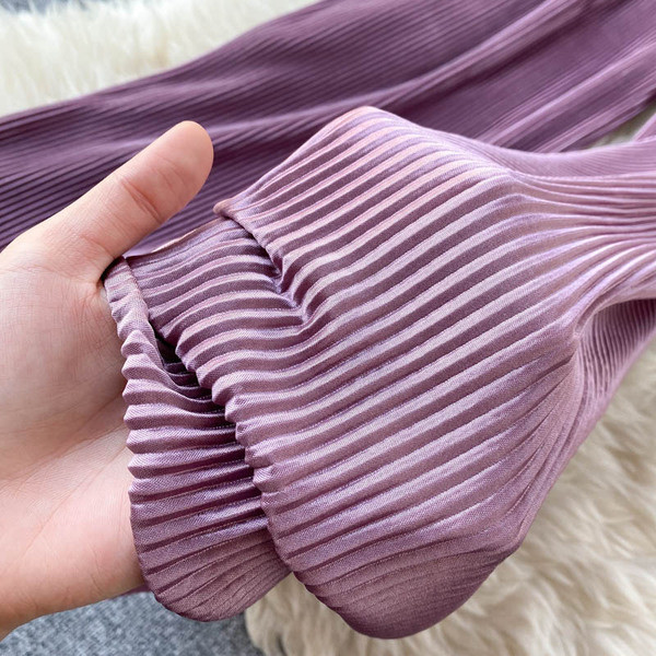 Elegantne široke ženske hlače s visokim strukom