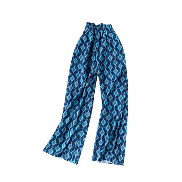 Ženske ležerne hlače širokog modela s elastičnim strukom