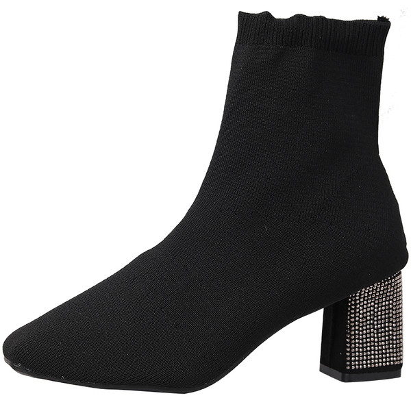 Ženske tekstilne sok čizme sa kamenčićima