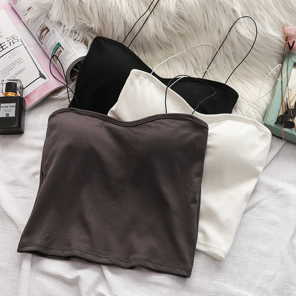 Novi model kratke ženske majice bez rukava na tanke naramenice