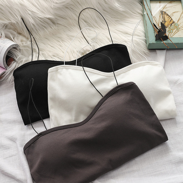 Novi model kratke ženske majice bez rukava na tanke naramenice