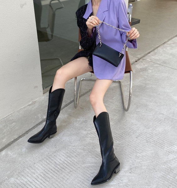 Visoke kaubojske čizme od eko kože