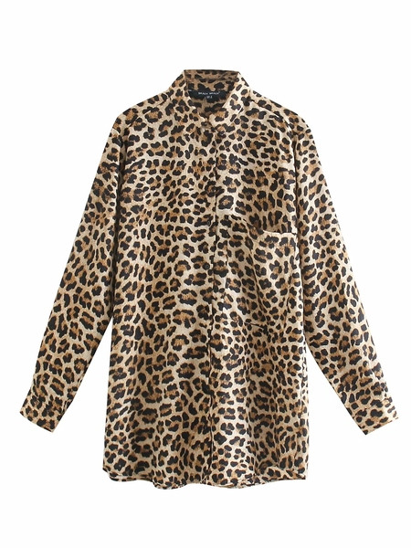 Novi model ženske košulje sa životinjskim uzorkom i džepom