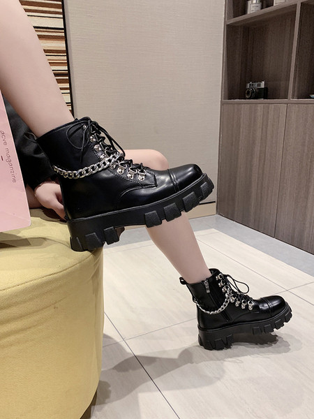 Casual ženske čizme sa platformom od 6cm u crnoj boji - dva modela