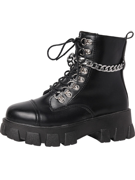 Casual ženske čizme sa platformom od 6cm u crnoj boji - dva modela