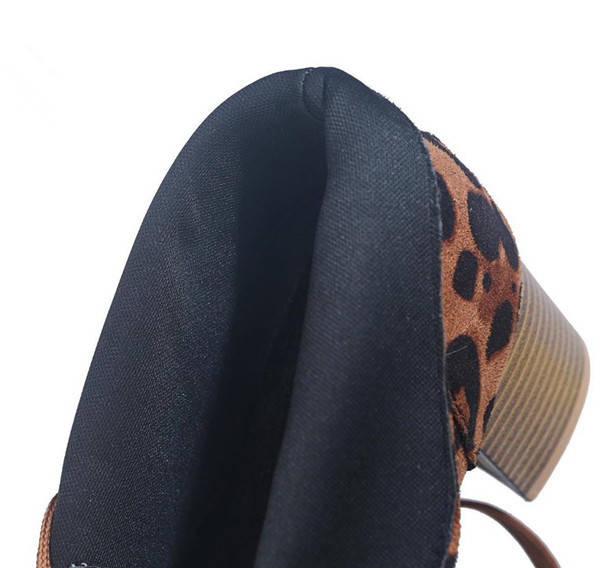 Ženske čizme na vezice i nisku petu od eko brušene kože