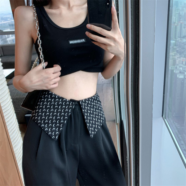 Ženski aktualni široki model hlača s visokim strukom