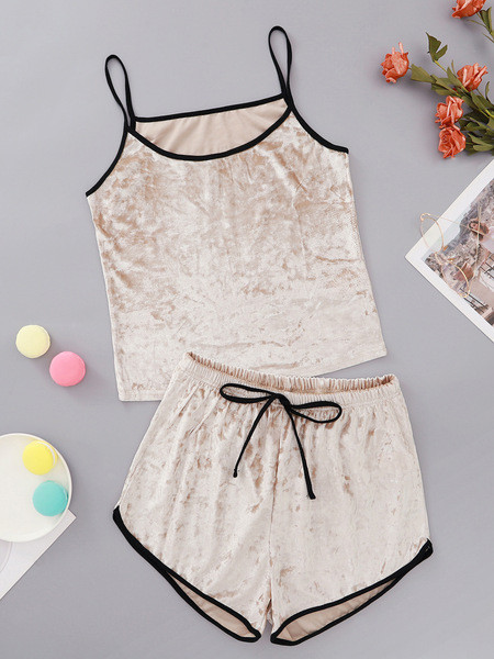 Ženska pidžama iz dva dijela, kratke hlače s visokim strukom i majicom bez rukava