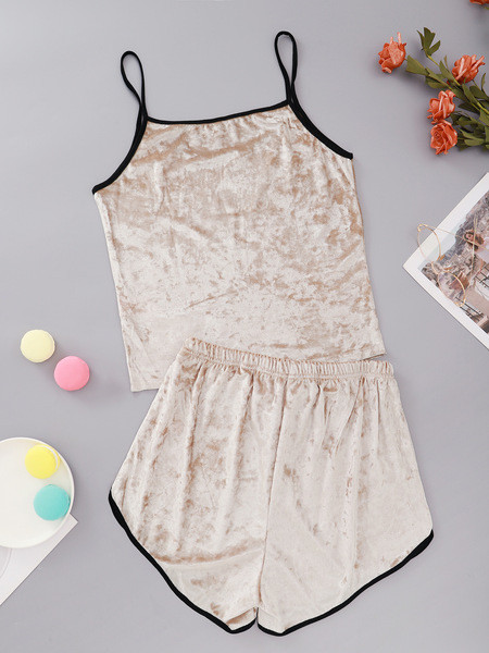 Ženska pidžama iz dva dijela, kratke hlače s visokim strukom i majicom bez rukava