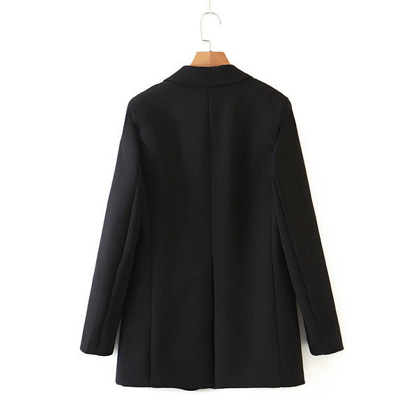 Uut mudelit musta spitsikaelusega naiste jope