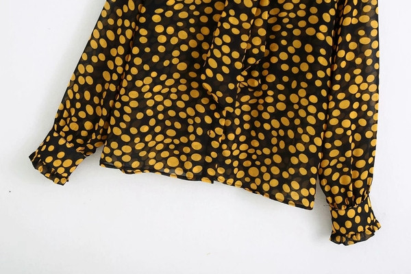 Uut mudelit lipsudega täppidega naistesärk