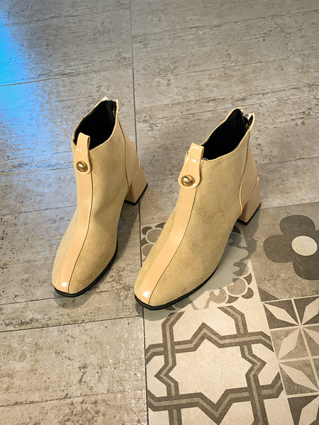 Moodsad 6 cm paksuse kontsaga naiste saapad - öko seemisnahk