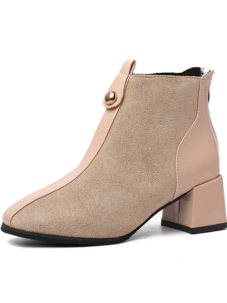 Moodsad 6 cm paksuse kontsaga naiste saapad - öko seemisnahk