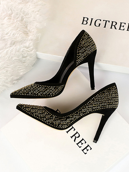 UUS mudel elegantsete kivikestega naiste kõrge kontsaga kingad